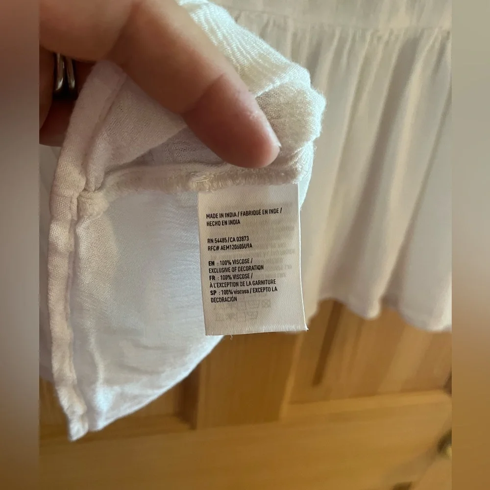 American Eagle Navy Blue and White Embroidered Round Drawstring Neck Size XL‎ - Picture 11 of 11